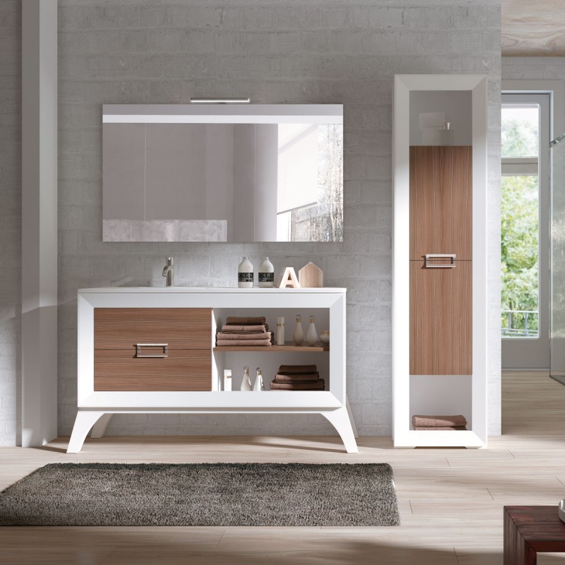 ▷ Mueble de Baño L´Gant 140 cm. 4 cajones con Lavabo Sobre Encimera, ENVÍO  GRATIS