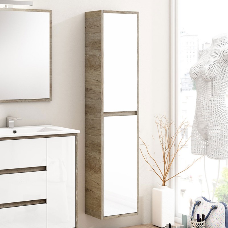 Mueble Columna de Baño Malaga con cajón Blanco / Duna