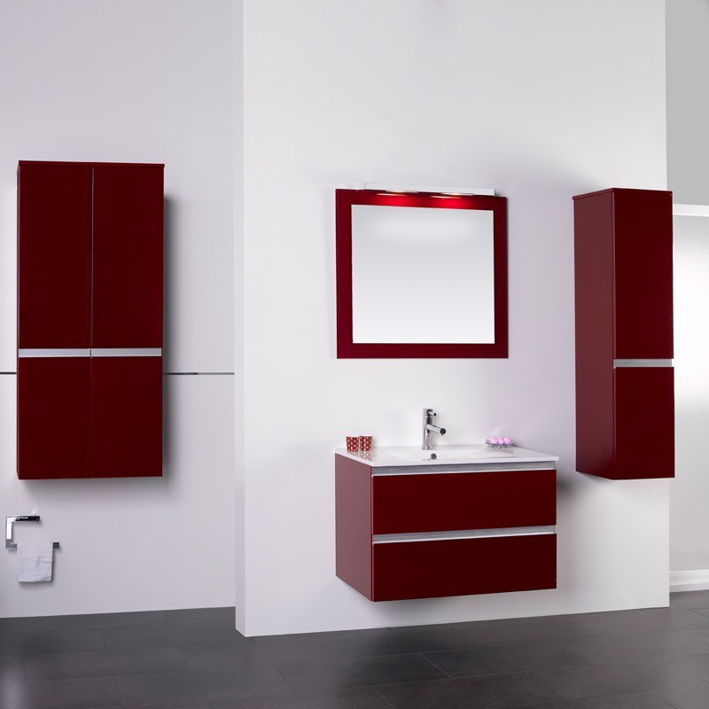 Conjunto de mueble de baño ECO 80x45 (mueble + lavabo + espejo)